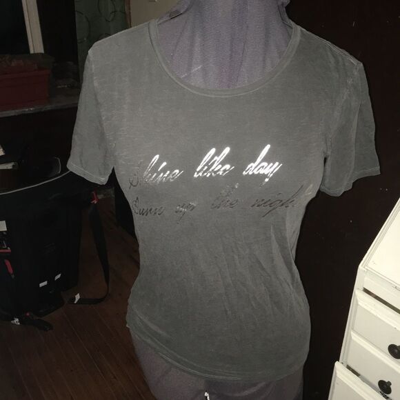 Billabong Metallic Shine like day Burn up the Night T-shirt - Picture 1 of 4